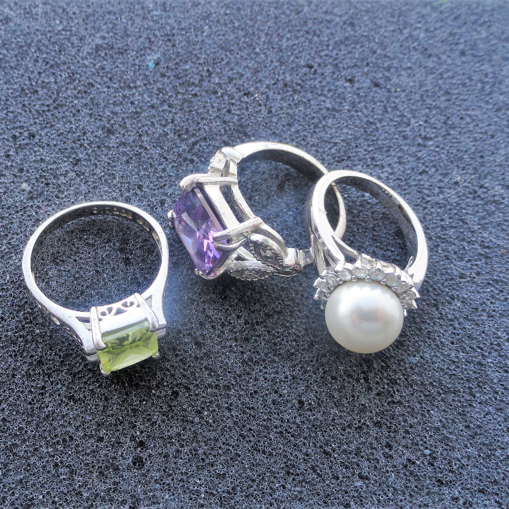 *~Bundle of 3 Small Statement Rings~*